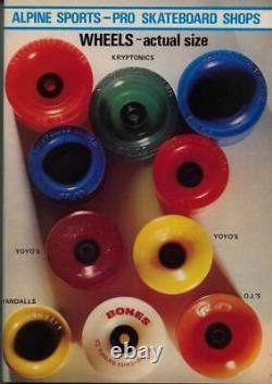 Super Rare VINTAGE CHRIS YANDALL BOWL ROLL NOS 70'S SKATEBOARD WHEELS