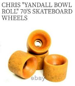 Super Rare VINTAGE CHRIS YANDALL BOWL ROLL NOS 70'S SKATEBOARD WHEELS