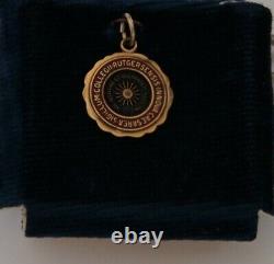 Super Rare Vintage 14k Yellow Gold Enamel Rutgers University Charm / Pendant