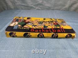 Super Rare! Vintage 1930's Baldwin Basketball Game Tin Game with Box Complete Set