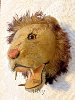 Super Rare Vintage 1958 Steiff LION Trophy Large 60 cm USA Market Only 12 x 11