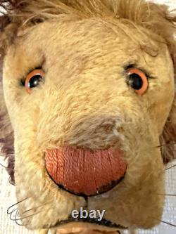 Super Rare Vintage 1958 Steiff LION Trophy Large 60 cm USA Market Only 12 x 11