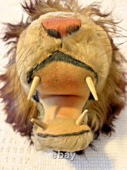 Super Rare Vintage 1958 Steiff LION Trophy Large 60 cm USA Market Only 12 x 11