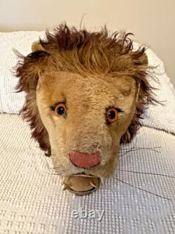 Super Rare Vintage 1958 Steiff LION Trophy Large 60 cm USA Market Only 12 x 11