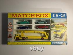 Super Rare! Vintage 1960s Matchbox G-2 Transporter Set Complete Open Box READ