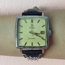 Super Rare Vintage 1970 Omega Seamaster Square Face MSRP $4495