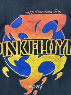 Super Rare Vintage 1977 Pink Floyd American Tour Band Music Promo Band Tee Album