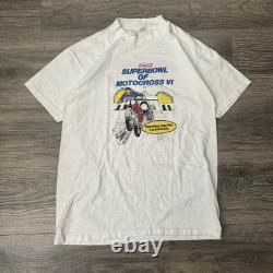 Super Rare Vintage 1977 Super Bowl of Motocross Graphic Tee Single Stitch