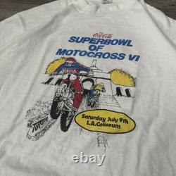 Super Rare Vintage 1977 Super Bowl of Motocross Graphic Tee Single Stitch