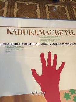 Super Rare Vintage 1981 Kabuki Macbeth Print 401/500 Designed By Carl Regehr
