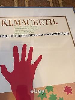 Super Rare Vintage 1981 Kabuki Macbeth Print 401/500 Designed By Carl Regehr