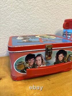 Super Rare Vintage 1984 Aladdin V Visitors Metal Lunchbox withThermos Red Alien