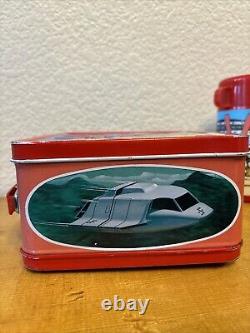 Super Rare Vintage 1984 Aladdin V Visitors Metal Lunchbox withThermos Red Alien