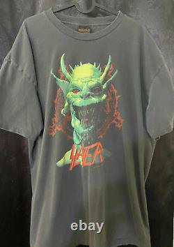 Super Rare Vintage 1990 Slayer Root of all Evil band tee shirt size large