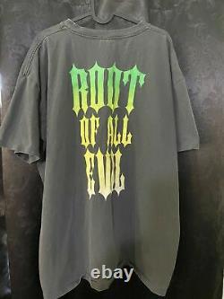 Super Rare Vintage 1990 Slayer Root of all Evil band tee shirt size large