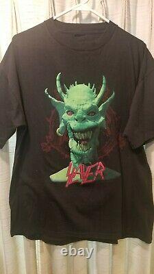 Super Rare Vintage 1990 Slayer Root of all Evil band tee shirt size lg/xl