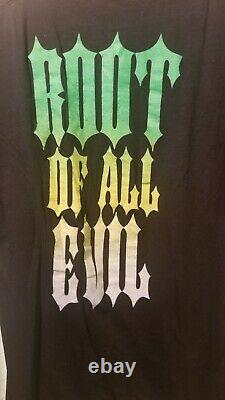 Super Rare Vintage 1990 Slayer Root of all Evil band tee shirt size lg/xl