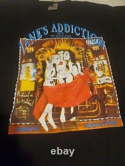 Super Rare Vintage 1991 Jane's Addiction Tour Boot Rap T-shirt Mens Size XL