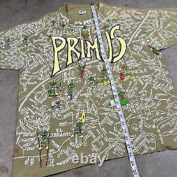 Super Rare Vintage 1992 AOP Primus Map T Shirt Single Stitch Size XL GRAIL