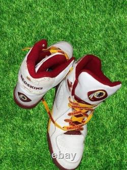 Super Rare Vintage 1992 White Washington Redskins NFLTeam leather high-tops
