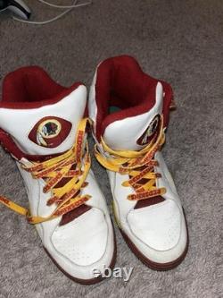 Super Rare Vintage 1992 White Washington Redskins NFLTeam leather high-tops