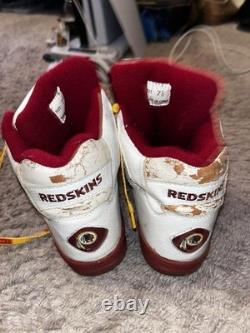 Super Rare Vintage 1992 White Washington Redskins NFLTeam leather high-tops
