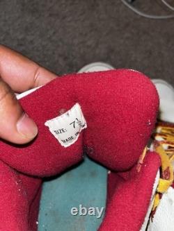 Super Rare Vintage 1992 White Washington Redskins NFLTeam leather high-tops