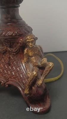 Super Rare Vintage 2002 Oreke Reading Monkeys Library Lamp-Orig Cord/Moon Globe Super Rare Vintage 2002 Oreke Reading Monkeys Library Lamp-Orig Cord/Moon Globe
