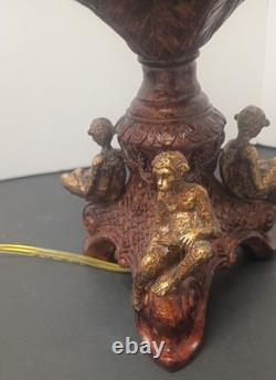 Super Rare Vintage 2002 Oreke Reading Monkeys Library Lamp-Orig Cord/Moon Globe