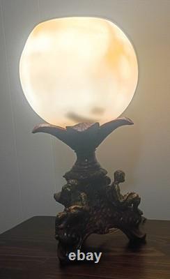 Super Rare Vintage 2002 Oreke Reading Monkeys Library Lamp-Orig Cord/Moon Globe