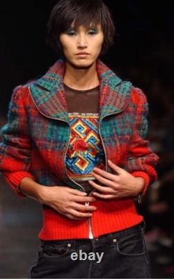 Super Rare Vintage 2003 y2k Sul Yun Hyoung Korean Designer plaid knitted jacket