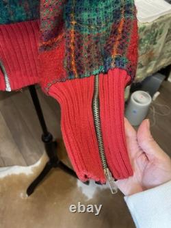 Super Rare Vintage 2003 y2k Sul Yun Hyoung Korean Designer plaid knitted jacket