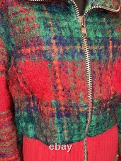 Super Rare Vintage 2003 y2k Sul Yun Hyoung Korean Designer plaid knitted jacket