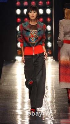 Super Rare Vintage 2003 y2k Sul Yun Hyoung Korean Designer plaid knitted jacket