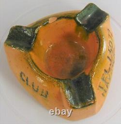 Super Rare Vintage 40s-50s Ashtray BAMBU CLUB HAVANA TEL. 1-5072 Cuba Clay