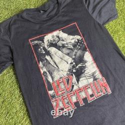 Super Rare Vintage 70s Led Zeppelin Single Stitch Made In USA Graphic Tee Size l