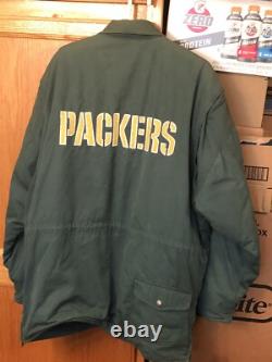 Super Rare Vintage 80's/90's Green Bay Packers Embroidered Winter Stadium Coat