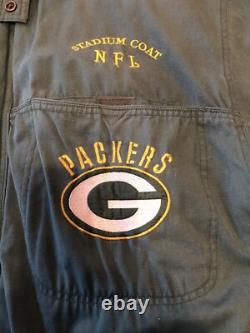 Super Rare Vintage 80's/90's Green Bay Packers Embroidered Winter Stadium Coat