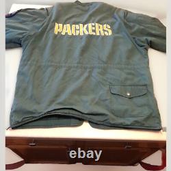 Super Rare Vintage 80's/90's Green Bay Packers Embroidered Winter Stadium Coat