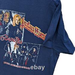 Super Rare Vintage 80s Judas Priest Double Sided Single Stitch Band Tee Size XL