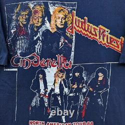 Super Rare Vintage 80s Judas Priest Double Sided Single Stitch Band Tee Size XL