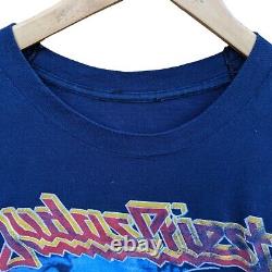 Super Rare Vintage 80s Judas Priest Double Sided Single Stitch Band Tee Size XL