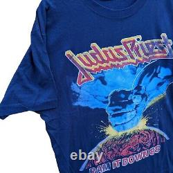 Super Rare Vintage 80s Judas Priest Double Sided Single Stitch Band Tee Size XL