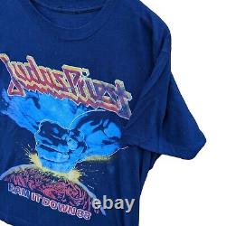 Super Rare Vintage 80s Judas Priest Double Sided Single Stitch Band Tee Size XL