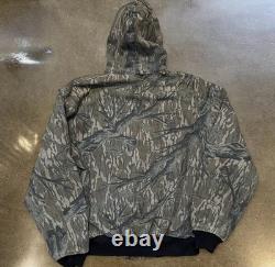 Super Rare Vintage 90's camo Mossy Oak Carhartt Zip Up Hooded Active Jacket