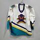 Super Rare Vintage 90s CCM Anaheim Mighty Ducks Animated Series Jersey Youth XL