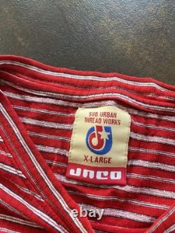 Super Rare Vintage 90s Single Stitch JNCO Striped Tee Made In USA Mens XL