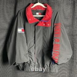 Super Rare Vintage 90s Tommy Hilfiger Wu Tang Big Logo Windbreaker Size L