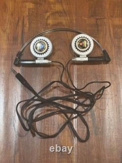 Super Rare Vintage Allorgan KH-116 Slim Mini Stereo Headphones Tested & Works