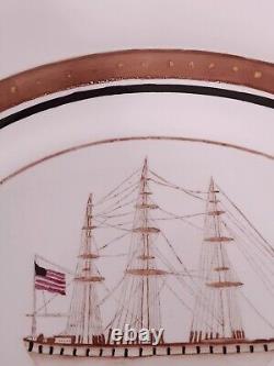 Super Rare Vintage/Antique Chinese Export Porcelain Platter The Ships 14 1/4